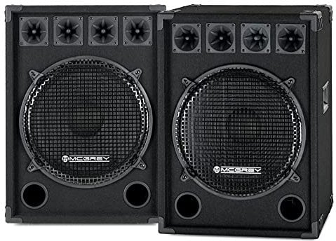 McGrey DJ-1522 Enceintes Party Basement/DJ Paire 2 x 800W