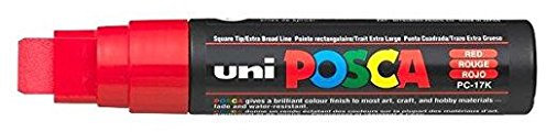 Uni-Ball Posca Extra pc17 K 15 mm Red Rectangular Paste (Pack of 5