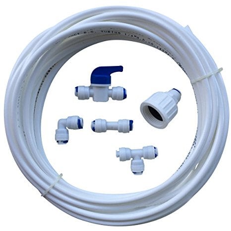 Screw Thread American Fridge Freezer Water Filter Connection Plumbing Kit Including Tubing