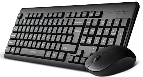 Compoint CP-KM007-W-V2 Wireless Keyboard & Mouse Deskset Black