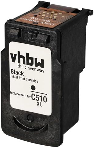vhbw Tintenpatrone Schwarz kompatibel mit Canon Pixma MP282, MP492, MP495, MX320, MP499, MP280, MP480, MP490 Drucker (wiederaufgefüllt, 12ml)