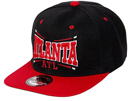 Snapback Basecap Yolo Hat Hip Hop Cap Schirmmütze Baseballcap Baseball Mütze Kappe, Farbe wählen:Cap-27 ATL schwarz rot