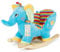 Bieco Plüsch Schaukeltier Elefant | Kinder Schaukelstuhl mit Sicherheitsgurt | Baby Schaukel | Schaukel Kleinkind | Schaukeltier Baby Zimmer | Baby Schaukelwippe ab 9 Monate | Schaukelpferd Holz
