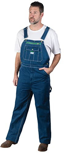 Liberty Mens Stonewashed Denim Bib Overalls, 32W x 34L, Stone Washed