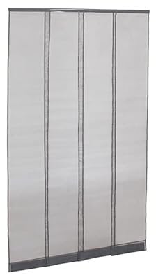 Rideau Moustiquaire pour Porte - Fixation Sans Perçage - Recoupable (L1000 x H2300mm) - Protection Anti-Insectes Idéale pour Portes & Baies Vitrées