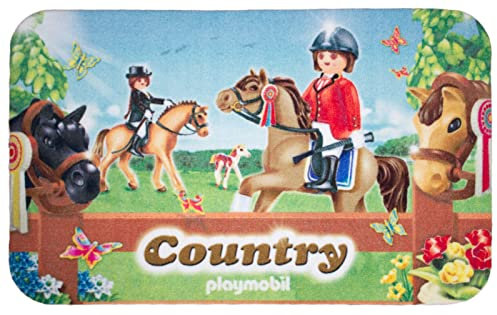 Playmobile Reiterhof 080 x 050 cm Teppich, Kinder, kinderzimmer, spielteppich