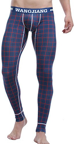 ARCITON Herren Leggings Thermounterwäsche Thermo Unterhose Lang Männer Warme Thermohose Winter L(Taille: 81cm-88cm) Karierter