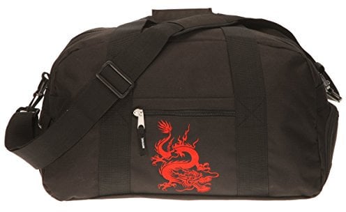 Elephant Sporttasche mit Schuhfach/Naßfach Sport Tasche + Trinkflasche (Dragon Schwarz)