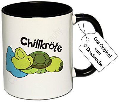 Carol Rose Photography Spruchtasse Funtasse Schildkröte Kaffeebecher Henkelbecher Tasse mit Spruch Teetasse Kaffeetasse Tasse mit Aufdruck Chillkröte
