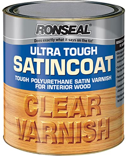 RONSEAL 09055 Ultra Tough Internal Clear Satincoat Varnish 1 Liter - Supplied By IDEABRIGHT LTD