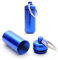 2x Capsule étanche pour conserver, en porte-clé avec un capuchon dévissable,45mm