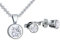 Amoonic Schmuckset Damen Silber 925 Schmuck Set original Geschenkset Frauen Geburtstag Freundin Frau Hochzeit Liebe Kette Ohrringe Liebe Dich GESCHENKBOX FF07SS925ZIFA45