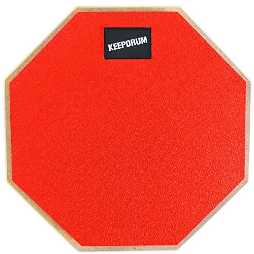 keepdrum DP-RD Drum Practice Pad Rot Übungspad mit 8mm Gewinde