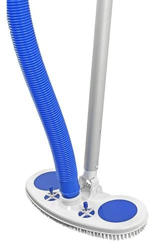 Bodensauger SET Standard Ocean - Manueller Poolsauger Spezialbürste Bodensaugerbürste Alu-Teleskopstange (1,20 bis 3,60 m) Skimmer Skim-Vac Schlauch (6 m, Ø 38 mm)
