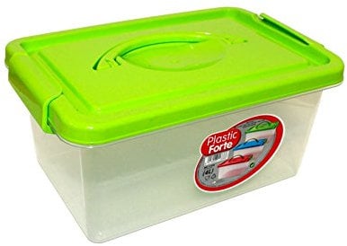 Casa y Menaje 134099 Scatola, Coperchio Colore 4 Litri, 29 x 28.5 x 13, Plastica, Verde