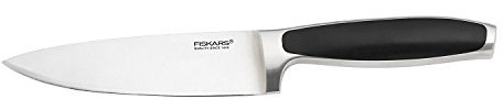 Fiskars 1016469 Coltello Cuoco 15 cm Royal, Acciaio Inossidabile, Nero