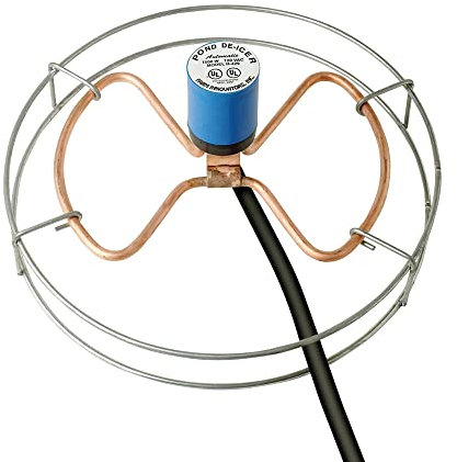 Farm Innovators 1500 Watt Aluminiumguss-Wassertank-Enteiser mit selbstregulierendem Thermostat für Bauernhof und Haus, Silber