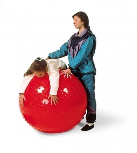 Therasensory von GYMNIC - 1 x roter Gymnastikball mit Noppen (Durchmesser: 100 cm)