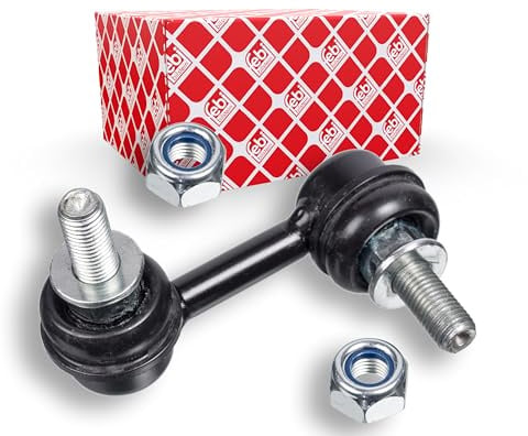 febi bilstein 21813 Verbindungsstange mit Sicherungsmuttern, 1 Stück | Kompatibel mit: NISSAN PRIMERA, PRIMERA Hatchback, PRIMERA Kombi