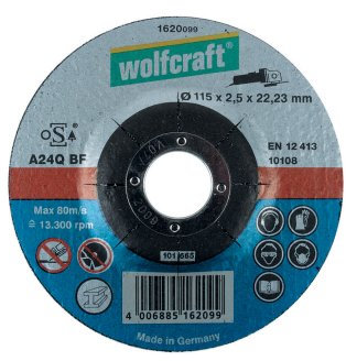 wolfcraft 1 Trennscheibe für Metall gekröpft Ø 125 x 2,5 x 22,2 mm