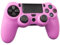 ZedLabz pro soft silicone skin grip protective cover for Sony PS4 controller rubber bumper case with ribbed handle grip [Playstation 4] (Pink)