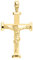 My Gold Herren Anhänger Kreuz Gold 585 Echtes Gelbgold (14 Karat) Massiv 50mm x 27mm Korpus ca. 7,80 gr (Ohne Kette) Goldkreuz Oirase V0001558