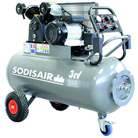 Compresseur professionnel en V sur roue 200 litres 230 Volts