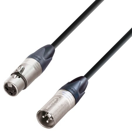 Adam Hall Cables 5 STAR MMF 2000 - Mikrofonkabel, Neutrik 3-Pol XLR female auf 3-Pol XLR male, schwarz, 20m