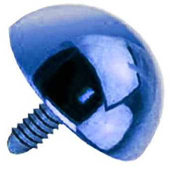 Piercingfaktor Micro Dermal Anchor Piercing Skin Diver Anker Aufsatz Halb Kugel Aufsatzkugel Ball Flach Edelstahl Stecker mit Perle Halbrund Blau 5mm