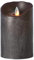 sompex LED Kerzen mit Timerfunktion und flackernder Flamme, anthrazit ⌀ 8cm, Höhe wählbar 12,5 cm, 18cm, 23cm, Adventskranz, Weihnachtsdeko, LED Deko, LED Kerze einzeln (Höhe 12,5cm)