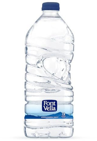 Font Vella Agua Mineral Natural Tamaño Nevera, 4 x 2.5L