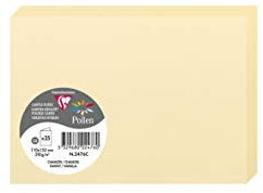 Clairefontaine 2476C Packung mit 25 Doppelkarten Pollen, 210g, in Format C6, 110 x 155mm, Chamois