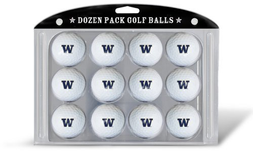 Team Golf NCAA Washington Huskies Golfbälle, 12 Stück, Dutzend Golfbälle in regulärer Größe, 12 Stück, vollfarbig, langlebiger Teamaufdruck