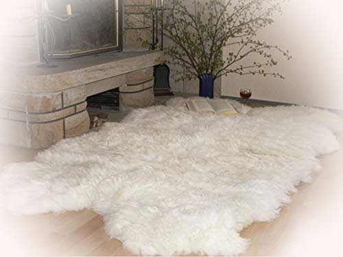 MEIWITT® SCHAFFELLTEPPICH SCHAFFELL Teppich Weiss (aus 4 Fellen)