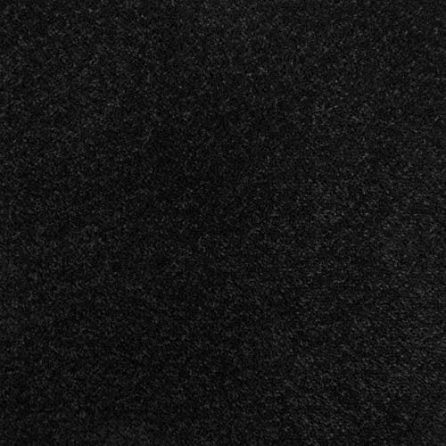 247Floors Carpet, Quality Feltback Twist, Black, 4m x 4m (13ft 1 x 13ft 1)