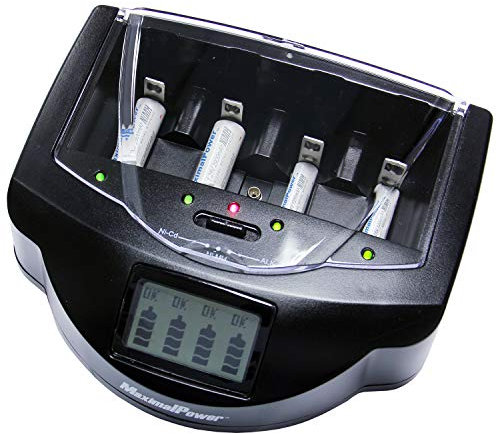 MaximalPower FC999 Universal Rapid Charger for Alkaline, RAM, Ni-MH, Ni-CD, AA, AAA, C, D, 9V Batteries,Black