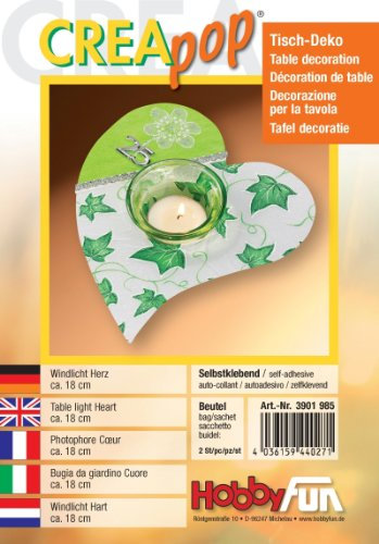 CREApop® Windlicht Herz 18 cm Btl. a 2 St.