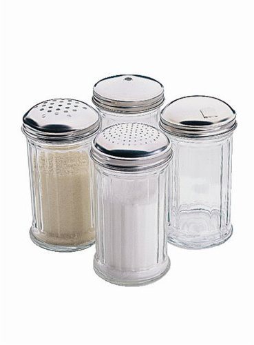 Sugar Pourer With 8X140X70mm Centre Hole Glass And Stainless Steel Container