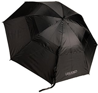 LEGEND Regenschirm Golfschirm Sturmschirm mit Knicktechnik (schwarz)