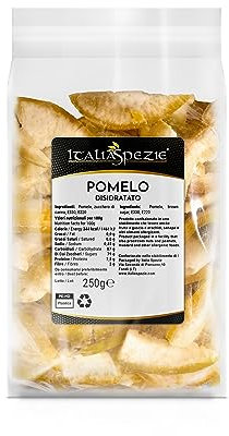 Pomelo Disidratato a Fette 250g - Frutta Disidratata naturale di Primissima Qualità - Fette di Pomelo Candite - Frutta Essiccata - Italia Spezie