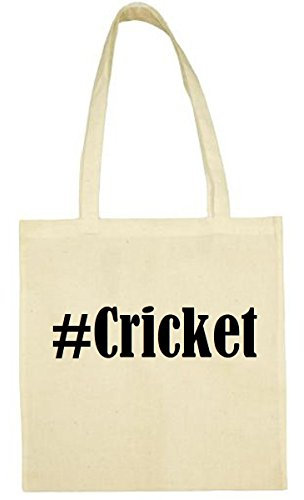 Reifen-Markt Tasche #Cricket Größe 38x42 Farbe Natur Druck Schwarz