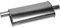 Walker Exhaust Pro-Fit 17895 Universal-Auspuffschalldämpfer, 5,1 cm Einlass (innen), 5,1 cm Auslass (innen)
