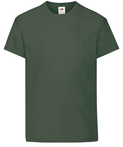 Fruit of the Loom Childrens T Shirt in Bottle Green Size 14-15 (SS6B)