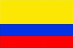Top Qualität - Flagge Kolumbien Colombia Fahne, 90 x 150 cm, EXTREM REIßFEST, Keine BILLIG-CHINAWARE, Stoffgewicht ca. 100 g/m², sehr robust, extra starke Messing-Ösen - mehrfach umlaufend genäht, ideal als Hissflagge Hissfahne für Innen/Au