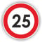 Folien-Zentrum - 25 kmh Aufkleber 8,5 x 8,5 cm - hochwertiger Aufkleber Auto Tuning - OEM & JDM Auto Sticker - Lustige Aufkleber für Auto - Stickerbomb - Autoaufkleber - Made in Germany