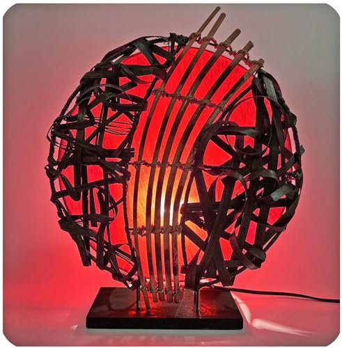 Simandra Deko-Leuchte Stimmungsleuchte Stehleuchte Tischleuchte Tischlampe Bali Asia Feng Shui Color Rot