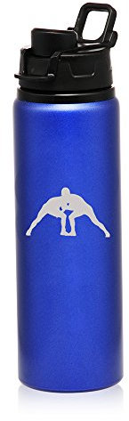 25 Oz Aluminium Sport Wasser Flasche Kämpfen Wrestling, blau