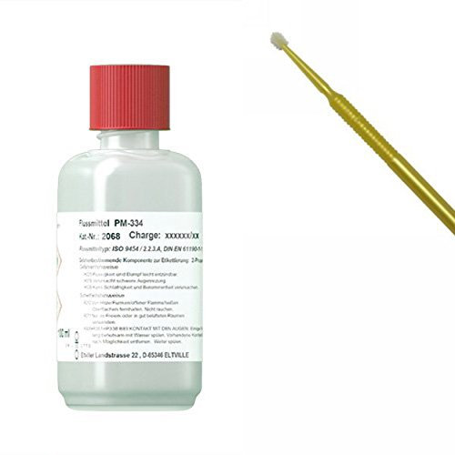 Flussmittel 100 ml PM-334 (No-clean Elektronik-Flussmittel mit 3,0% Feststoff) Incl. Application-Stick für die exakte und perfekte Flussmittelplatzierung