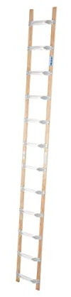 Krause Haushaltsleiter Aluminium-flammig Holz), 12 Sprossen