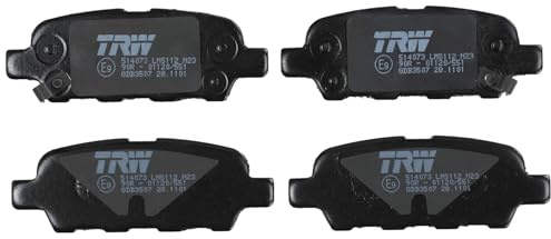 TRW GDB3507 Brake Pad Set of 4 Compatible for Nissan Juke (F15) 2010-2019 Rear Axle and Other Vehicles